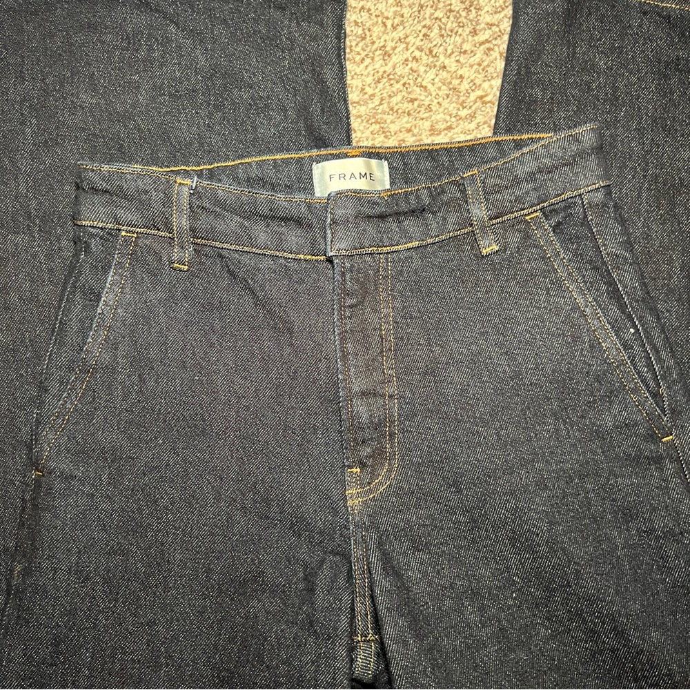 Frame The Straight High Rise Trouser Jean- Rise 24 - Picture 7 of 10